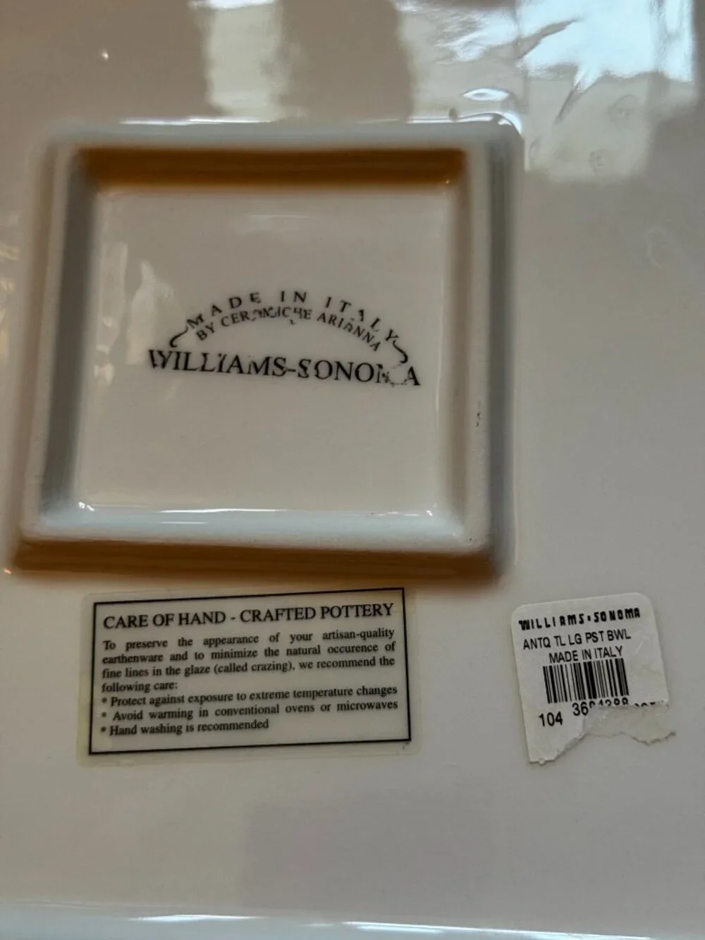 Williams Sonoma Ceramiche Arianna 6-Piece Pasta Serving Set, Circa 2001